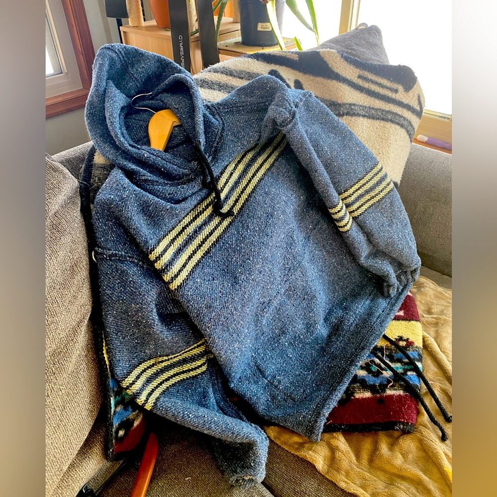 Blue hoodie